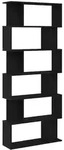 vidaXL B&uuml;cherregal Schwarz Eichen-Optik 80x24x190,5 cm Holzwerkstoff