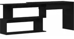 vidaXL Schreibtisch Schwarz Eichen-Optik 200 x 50 x 76 cm