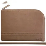 Rhodiarama Etui aus Kunstleder mit Rei&szlig;verschluss, 16x22 cm - Taupe 116625C