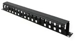 VALUE 19-Zoll-Frontplatte 1 HE mit Rangierkanal 40 x 40 mm, schwarz