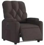 vidaXL Relaxsessel Elektrisch Dunkelbraun Stoff