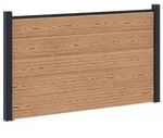 vidaXL zaunset 180 x 105 cm WPC und Aluminium Braun