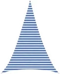 vidaXL Sonnensegel 4 x 5 x 5 m HDPE Dreieckig Blau und Wei&szlig;