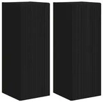 vidaXL TV-Wandschrank 2 pcs Schwarz 30 x 31 x 80 cm Holzwerkstoff