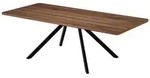 OKWISH Ausziehbarer Esstisch aus MDF in Walnuss, 160/200/240x90 cm, 3-stufig,...
