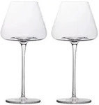 Intirilife 2x Wein Glas mit modernem Design - 600 ml F&uuml;llmenge - Wei&szlig;wein Rotwein