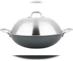 Carl Schmidt Sohn, ALTENA &Oslash; 36 x 10cm Schmiedeeiserne chinesische Wok-Pfanne...