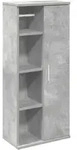 vidaXL Badezimmerschrank mit Rollenhalter Betongrau 39x22x90 cm
