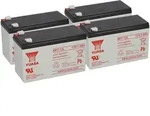 4x Yuasa NP7-12L AGM-Bleiakku je 12V 7Ah VdS &ndash; Faston F2 6,3 mm