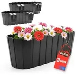 BigDean 3 St&uuml;ck Blumenkasten Balkongel&auml;nder Balkon Blumenkasten Gel&auml;nder