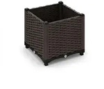 Relaxdays Pflanzk&uuml;bel, Rattan-Optik, HBT: 38x40x40 cm, Garten, Balkon & Terrasse,