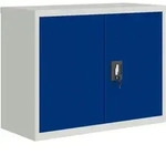 vidaXL Aktenschrank Hellgrau und Blau 90x40x70 cm Stahl
