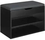 tectake Schuhbank Jasmina mit Sitzpolster 60x30x43,5cm 60 x 30 x 43,5 cm Schwarz