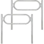 Baumarktplus 2x Fahrradanlehnb&uuml;gel 115 x 124 cm Stahl feuerverzinkt &Oslash; 60 mm