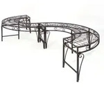 DanDiBo Gartenbank Wetterfest Metall S-Form Braun 96188 Sitzbank Garten Bank Parkbank