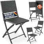 CASARIA&reg; Polyrattan Klappstuhl 4er Set Anthrazit leicht