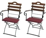 Mendler 2er-Set Biergartenstuhl HWC-J40, Klappstuhl Gartenstuhl,