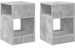 vidaXL Beistelltisch 2 stk. Beton Grau 30,5 x 30 x 45 cm Holzwerkstoff
