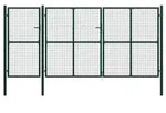 vidaXL Gartentor Stahl : Farbe - Gr&uuml;n, Gr&ouml;&szlig;e - 400 x 200 cm