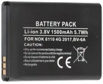 AccuCell Akku passend f&uuml;r Nokia 8110 4G 2017, BV-6A Li-Ion 3,8 Volt 53,2 x 38,0 x