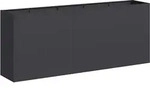 vidaXL Pflanzk&uuml;bel Schwarz 200x40x80 cm Kaltgewalzter Stahl