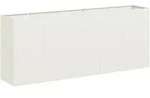 vidaXL Pflanzk&uuml;bel Wei&szlig; 200x40x80 cm Kaltgewalzter Stahl