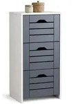 VCM Badm&ouml;bel Midischrank Flonali Wei&szlig; / Anthrazit H. 76 x B. 38 x T. 28 cm