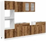 vidaXL 7-tlg. K&uuml;chenschrank-Set Lyon Altholz-Optik Holzwerkstoff