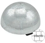 SATISFIRE Spiegelkugel halb 40cm Discokugel Spiegel-Halbkugel mit Motor silber