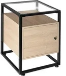 tectake Nachttisch Dudley 40x43x60,5cm Industrial Holz Hell, Eiche Sonoma