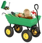 Outsunny-Gartenwagen-109L x 52B x 94H cm-Dunkelgr&uuml;n