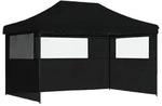 vidaXL Partyzelt 292 x 440 x 315 cm Schwarz Oxford-Stoff