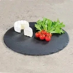 KESPER Buffet-Platte aus Schiefer, rund, &Oslash; 35,5 x 0,6 - 0,7 cm