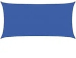 vidaXL Sonnensegel 2 x 6 m HDPE Rechteckig Blau