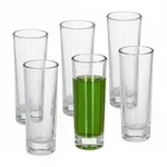 Relaxdays Schnapsgl&auml;ser 6er Set, hohe Shotgl&auml;ser mit dickem Boden, je 6 cl,