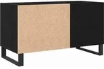 vidaXL Schallplattenschrank Schwarz Eichen-Optik 85 x 38 x 48 cm