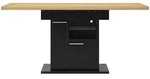 MODFU Esstisch aus MDF in Schwarz, 110-140x80x77,2 cm, gewerblich geeignet,