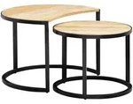 Couchtisch-Set: Industrial-Stil, Holz und Metall, handgefertigt,...