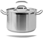 TRIZERATOP Mittlerer Kochtopf mit Deckel 11,1 l, Edelstahl 28x18 cm