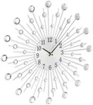 Relaxdays Wanduhr, glitzerndes Diamanten-Design, batteriebetrieben, K&uuml;chenuhr