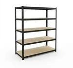 Relaxdays Schwerlastregal, HxBxT: 180 x 100 x 40 cm, 875 kg, 5 Ebenen, Lagerregal