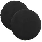 vidaXL Sitzkissen 2 Stk. Samt Schwarz &Oslash;30 x 13 cm