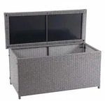 Proregal Poly-Rattan Kissenbox | HxBxT 63x135x52cm | Basic grau | 320L |...