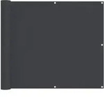 vidaXL Balkonsichtschutz 90 x 200 cm Oxford-Stoff Rechteckig Schwarz