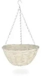 Relaxdays Blumenampel, 3er Set, Weide Korbgeflecht, handgefertigt, Folie,...