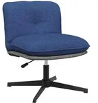 vidaXL B&uuml;rostuhl Drehbar Blau Stoff