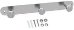Intirilife Edelstahl Garderobenleiste Modell A - 3 Haken - 22 x 2.55 cm -