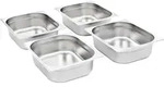 vidaXL Gastronormbeh&auml;lter 4 Stk. GN 1/2 100 mm Edelstahl