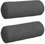vidaXL Bolsterkissen 2 St&uuml;ck Dunkelgrau &Oslash; 25 x 70 cm Cordstoff