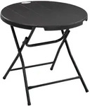 Outsunny - Gartentisch - &Oslash;80 cm - dunkelgrau